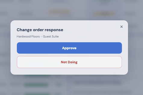 Approved and not-doing status pills
